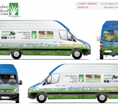 Cambs Artificial Grass Company large panel van livery design