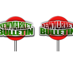 Newmarket Bulletin logo & website design.