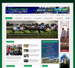 Newmarket Racing Club website created based on a content managed source code built using adobe Software & HTML, Javascript & CSS