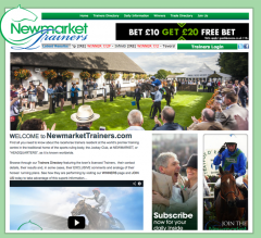 Newmarket Trainers website created based on a content managed source code built using adobe Software & HTML, Javascript & CSS