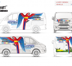 Parrot Print vehicle design for a Printing Company