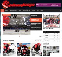 Website produced for Peterborough Phantoms Sledge Hockey Team
