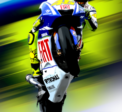 Motorcycle racer Illustration work for a magazine feature